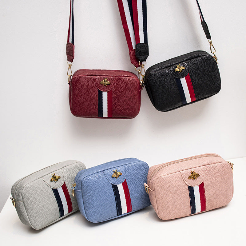 Casual small square bag shoulder messenger bag small fresh ribbon