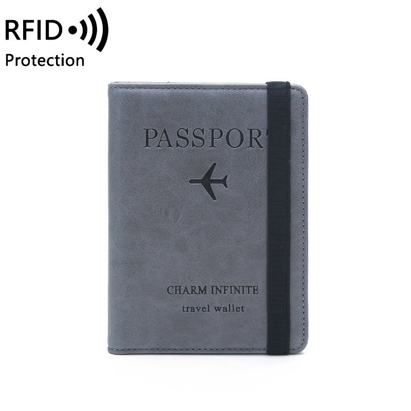 Manufacturer wholesales new women's RFID passport book, multi-function card document holder, cross-border passport wallet