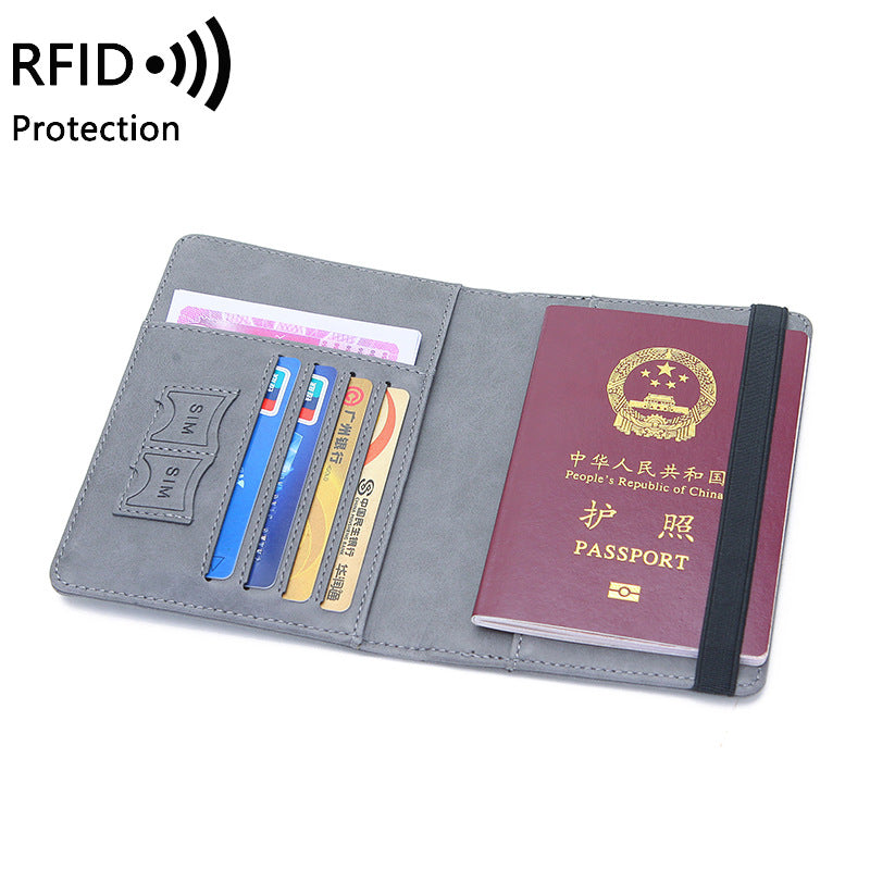 Manufacturer wholesales new women's RFID passport book, multi-function card document holder, cross-border passport wallet