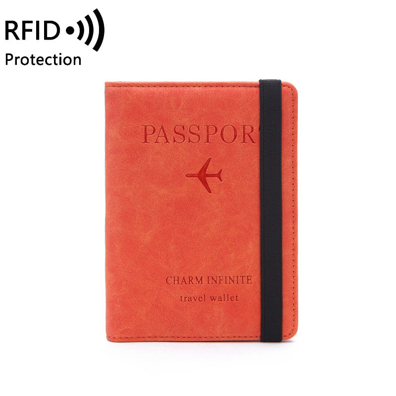 Manufacturer wholesales new women's RFID passport book, multi-function card document holder, cross-border passport wallet