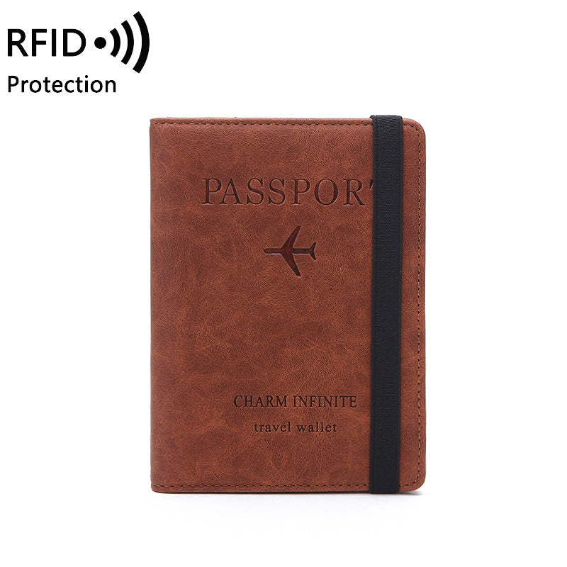 Manufacturer wholesales new women's RFID passport book, multi-function card document holder, cross-border passport wallet