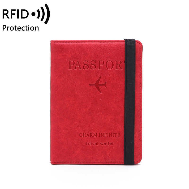 Manufacturer wholesales new women's RFID passport book, multi-function card document holder, cross-border passport wallet