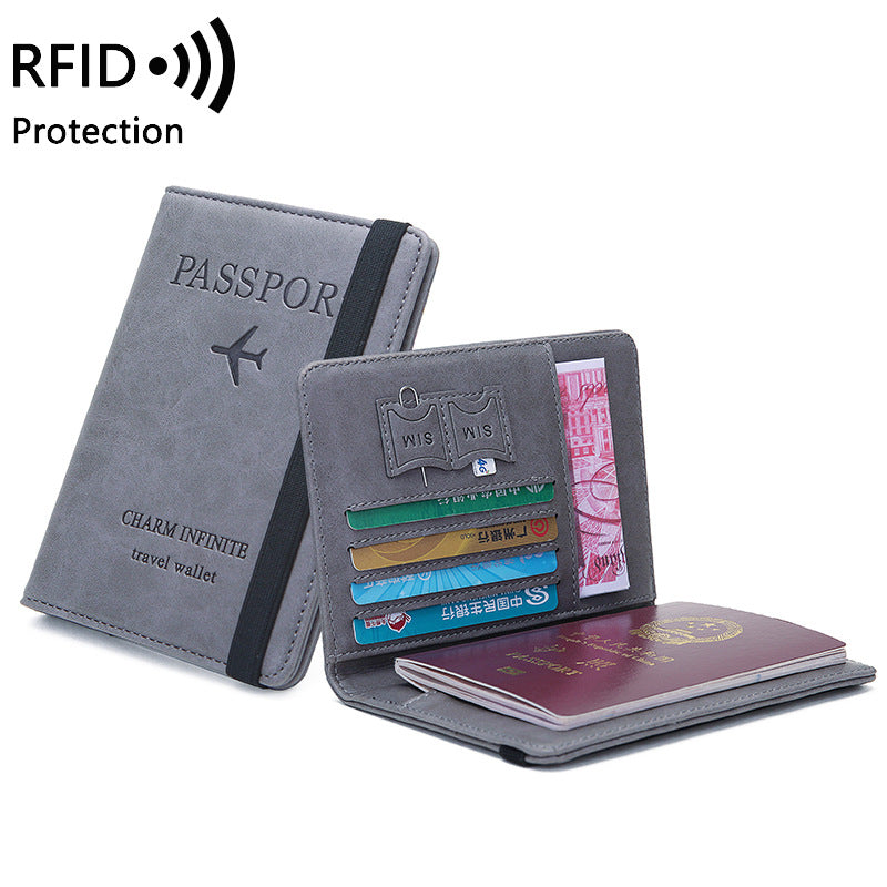 Manufacturer wholesales new women's RFID passport book, multi-function card document holder, cross-border passport wallet