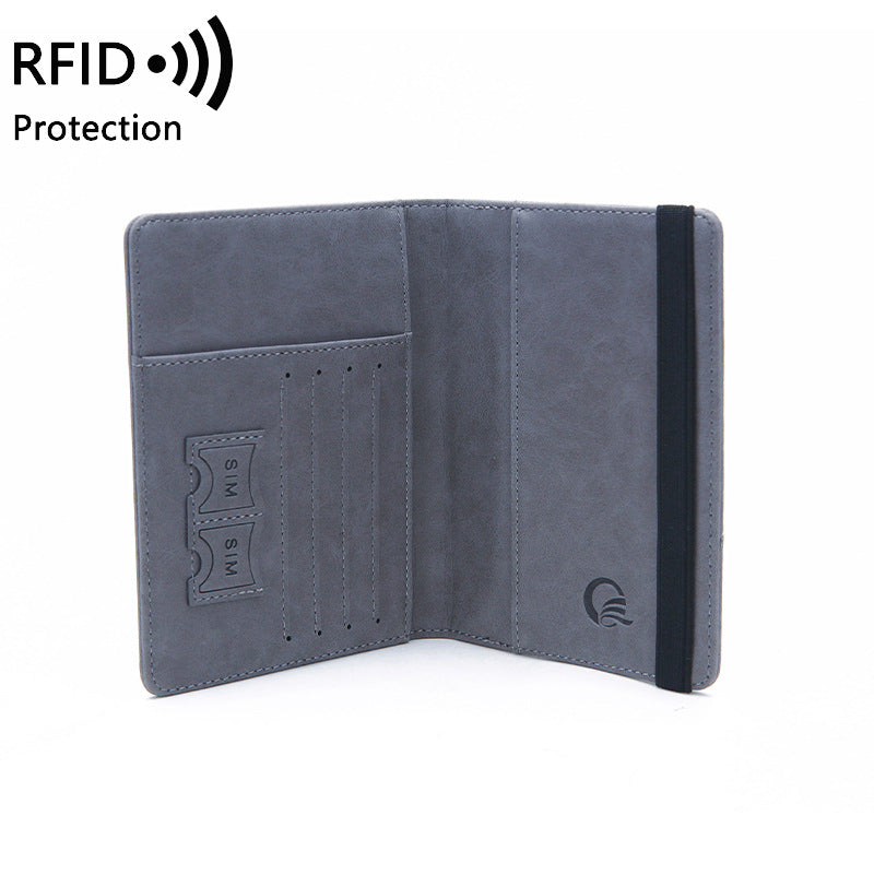 Manufacturer wholesales new women's RFID passport book, multi-function card document holder, cross-border passport wallet