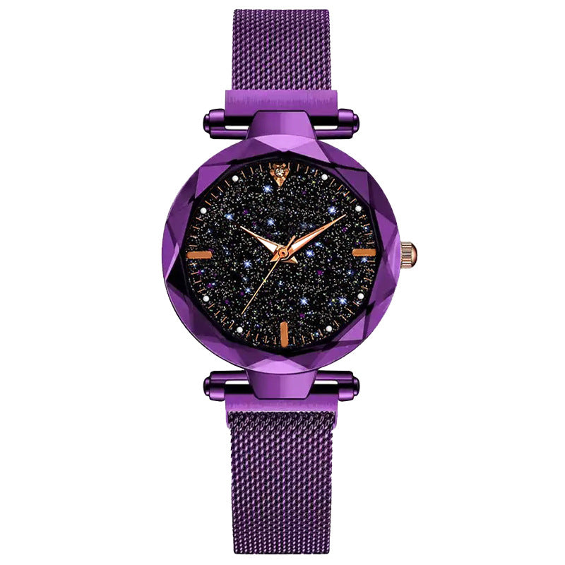 2019 new magnet watch female Korean version of simple fashion star quartz watch vibrato niche ladies watch