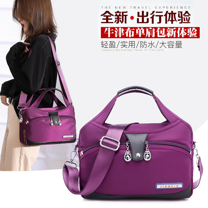 New Fashion Oxford Cloth Large Capacity Shoulder Bag Ladies Casual Lightweight Outdoor Travel Portable Messenger Bag