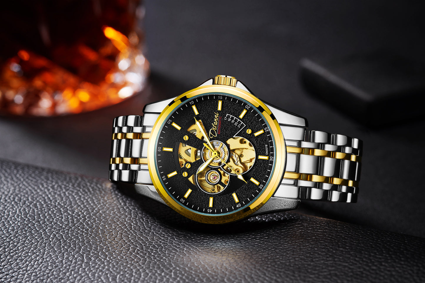 Swiss hollowed-out brand mechanical watch, a generation of men's watch, fully automatic fashion trendy luxury explosive style steel belt watch