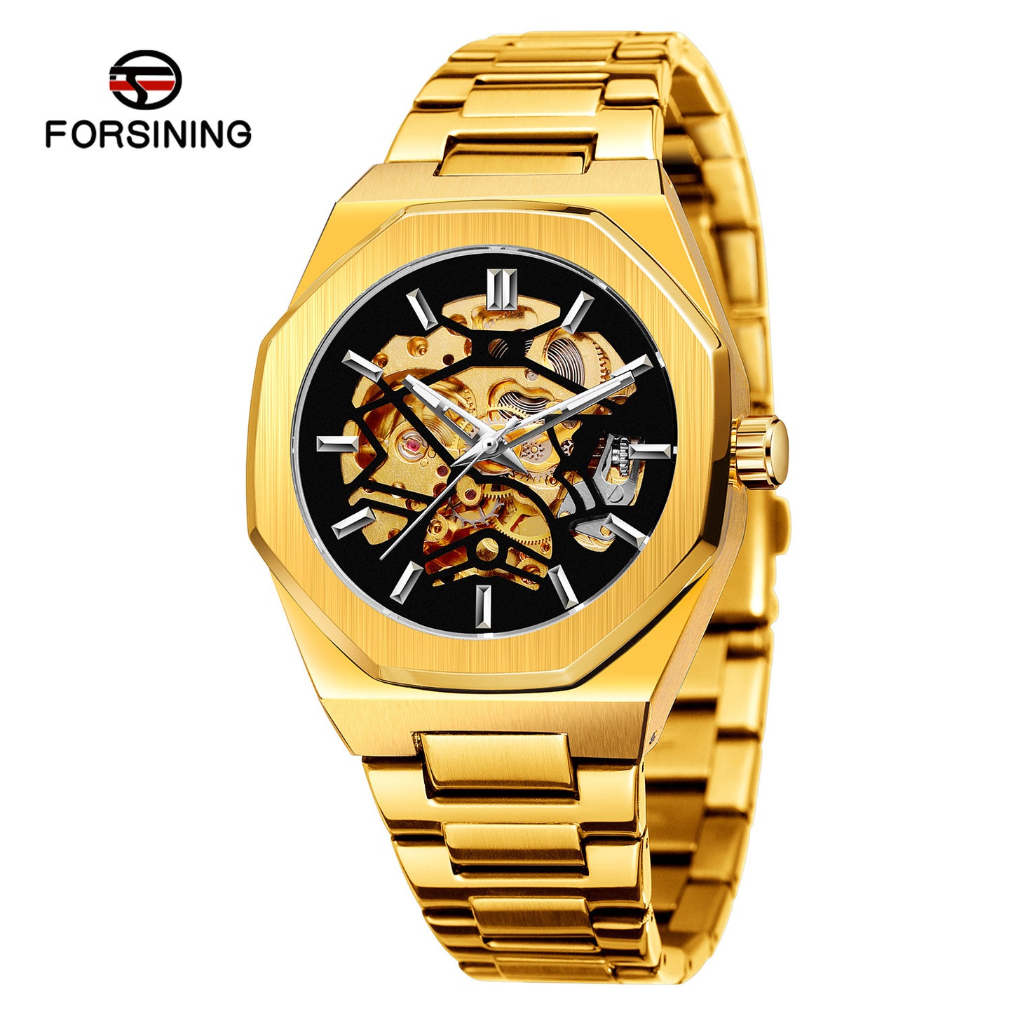 forsining 344 hollow mechanical fashion casual European and American style men's automatic mechanical watch