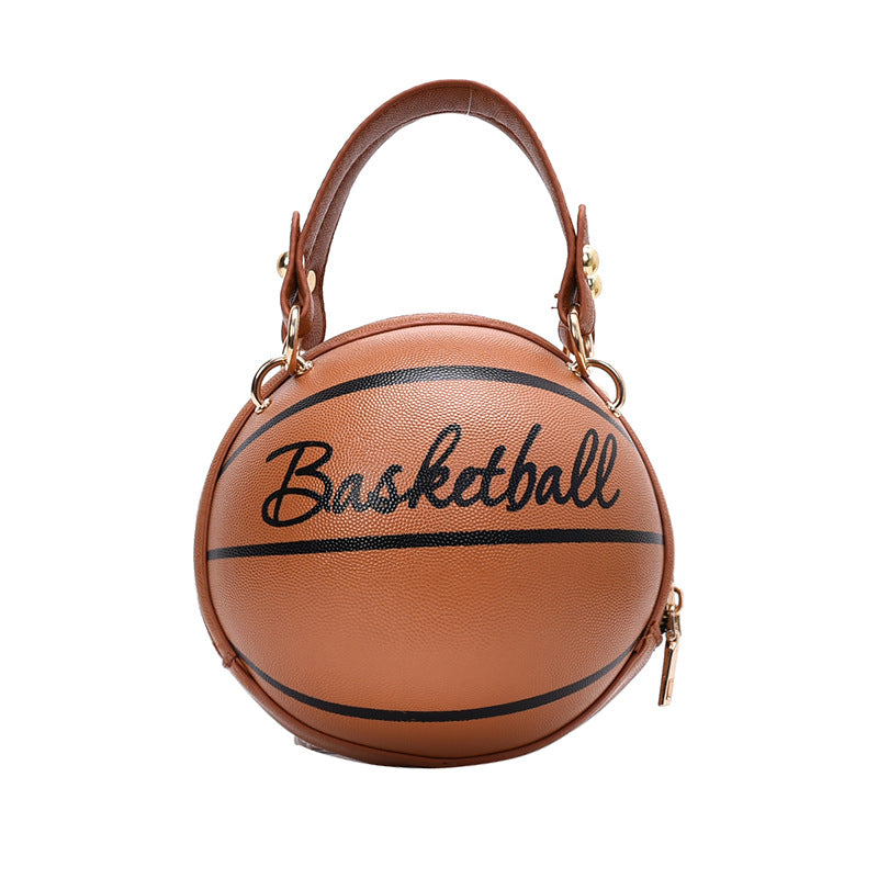 Small round bag women's bag new basketball bag Messenger pink ins chain bag