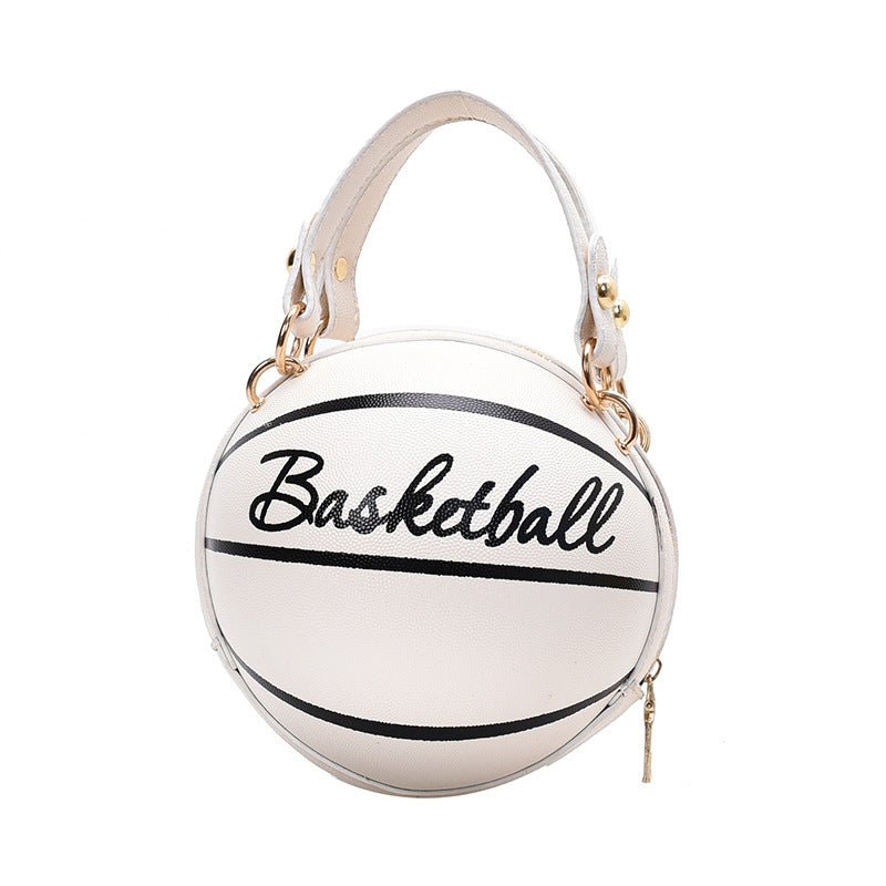 Small round bag women's bag new basketball bag Messenger pink ins chain bag