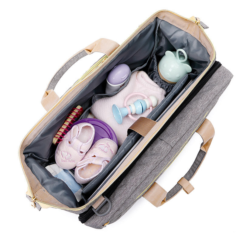 New Portable Folding Crib Mummy Bag Portable Crossbody Leisure Multifunctional Mother Bag Mother and Baby Bag