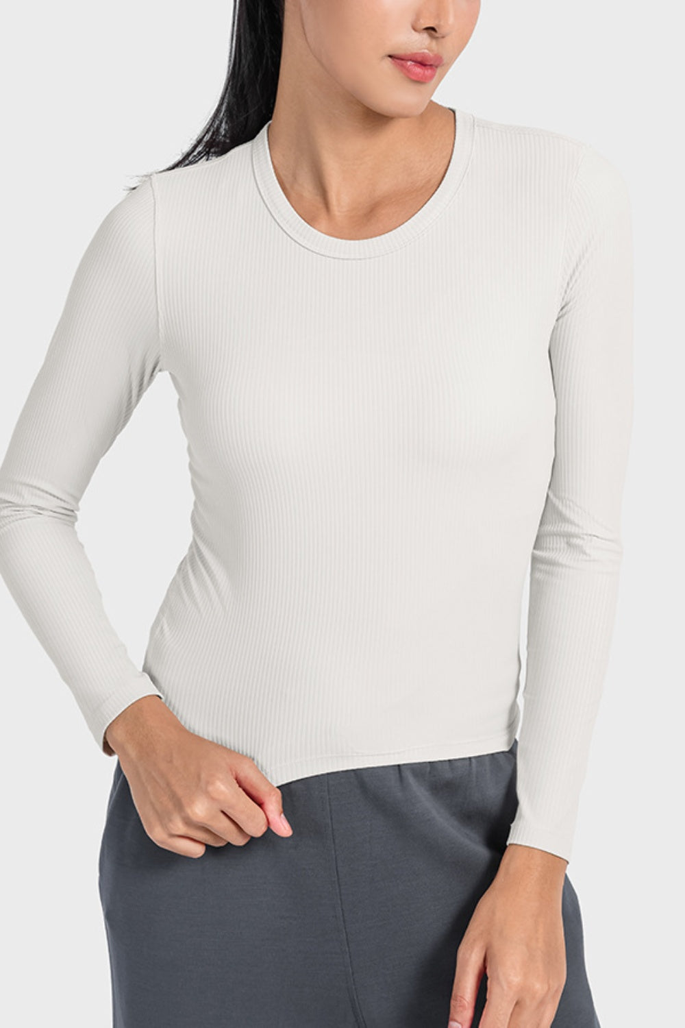 Millennia Round Neck Long Sleeve Sports Top