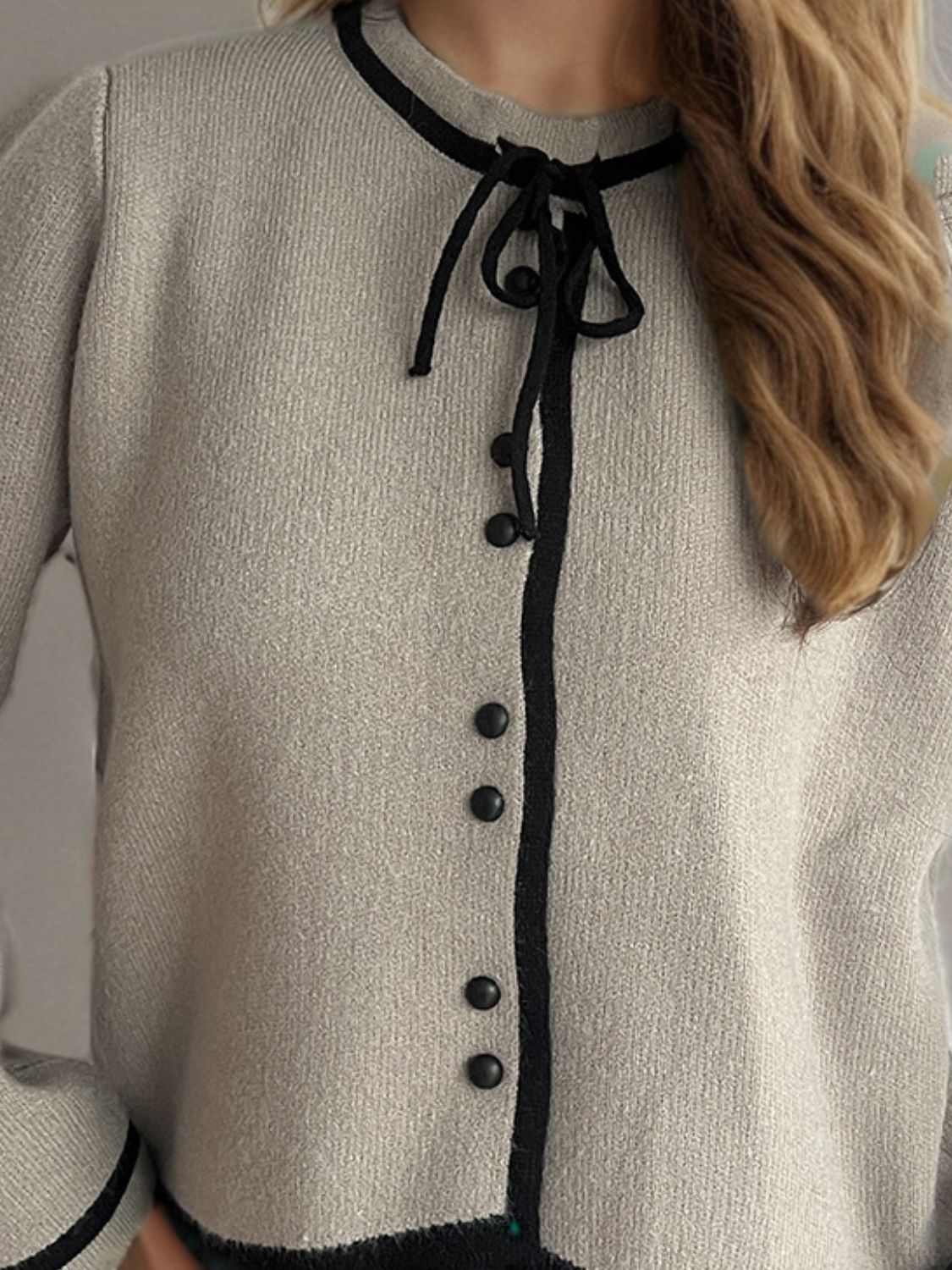 Button Down Long Sleeve Cardigan