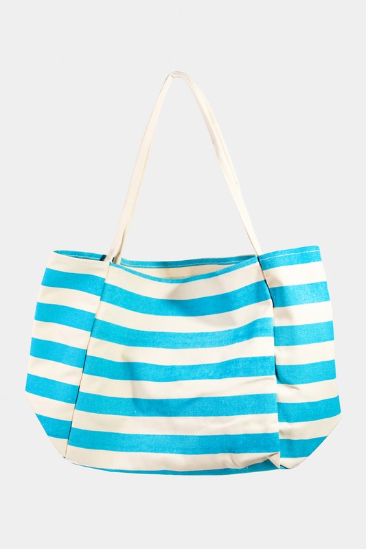 Fame Stripe Contrast Tote Bag