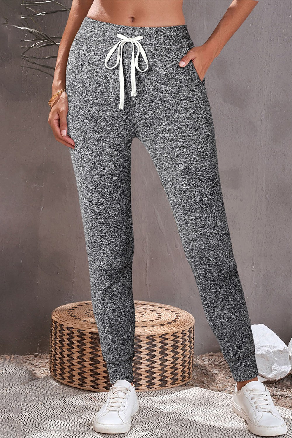 Drawstring Joggers with Pockets