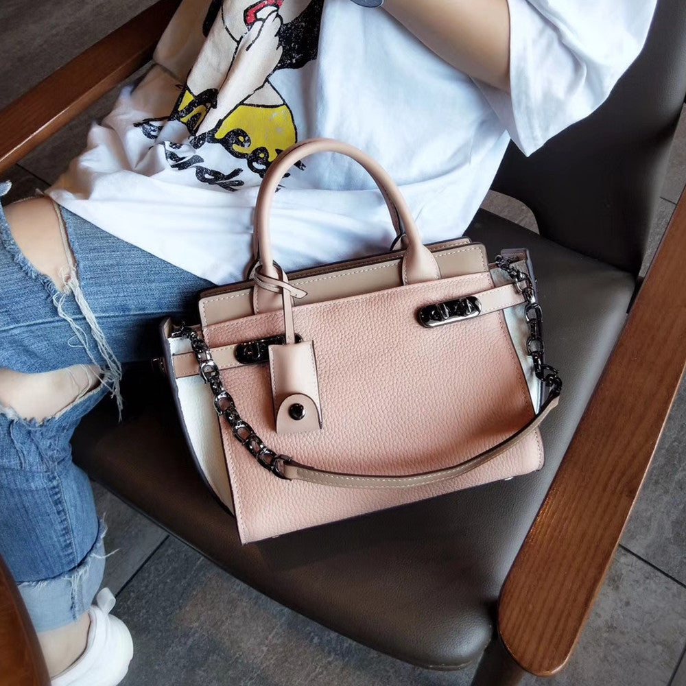 Leather women's handbags  new European and American big-name wing bags, large bags, one-shoulder messenger bags