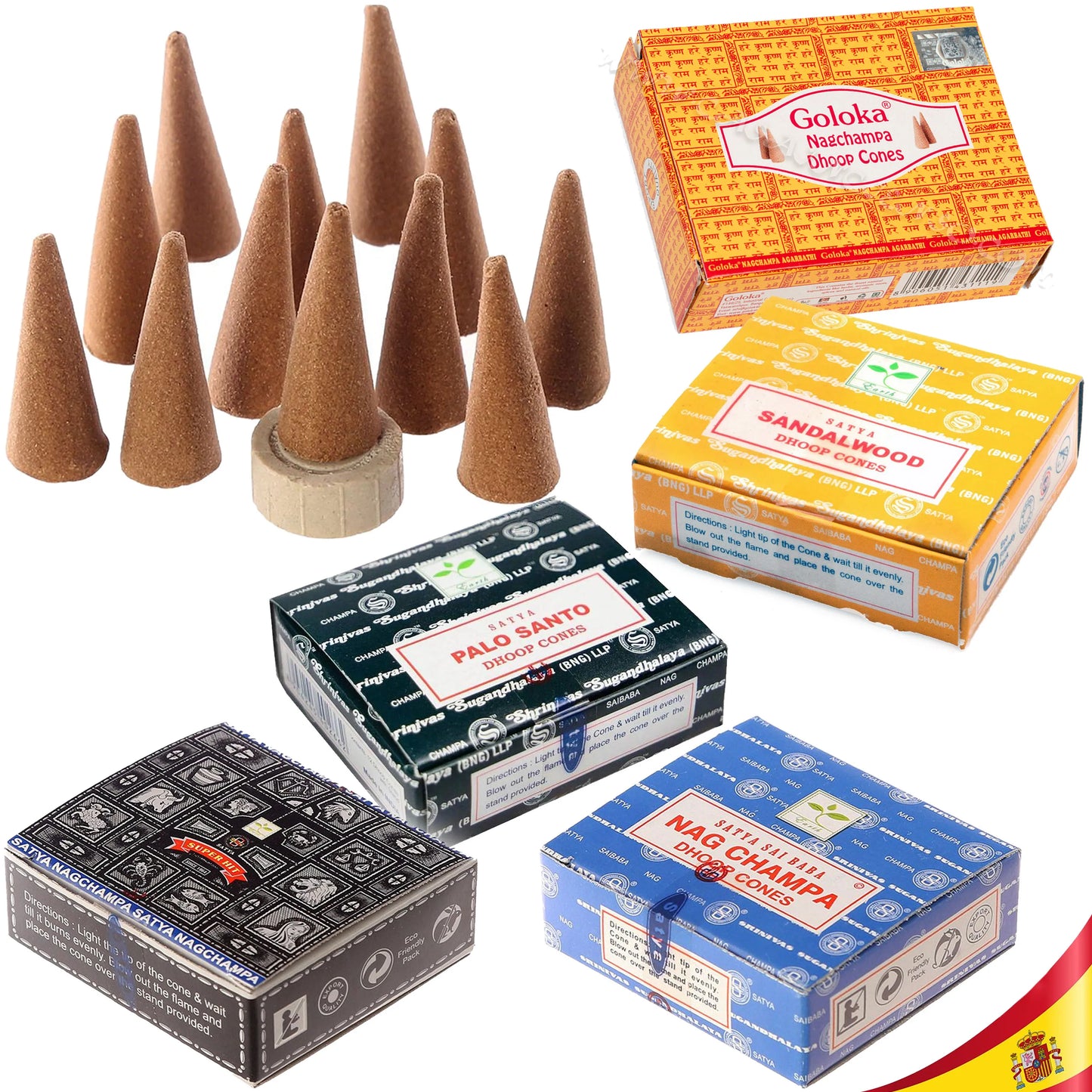 Incense in Cones Nag Champa Goloka Super Hit SATYA DHOOP Cones reduces the negative and increases the positive of the zodiac