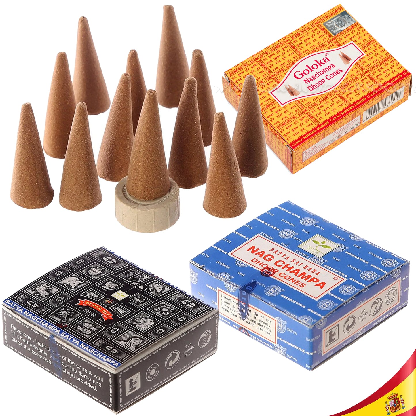 Incense in Cones Nag Champa Goloka Super Hit SATYA DHOOP Cones reduces the negative and increases the positive of the zodiac