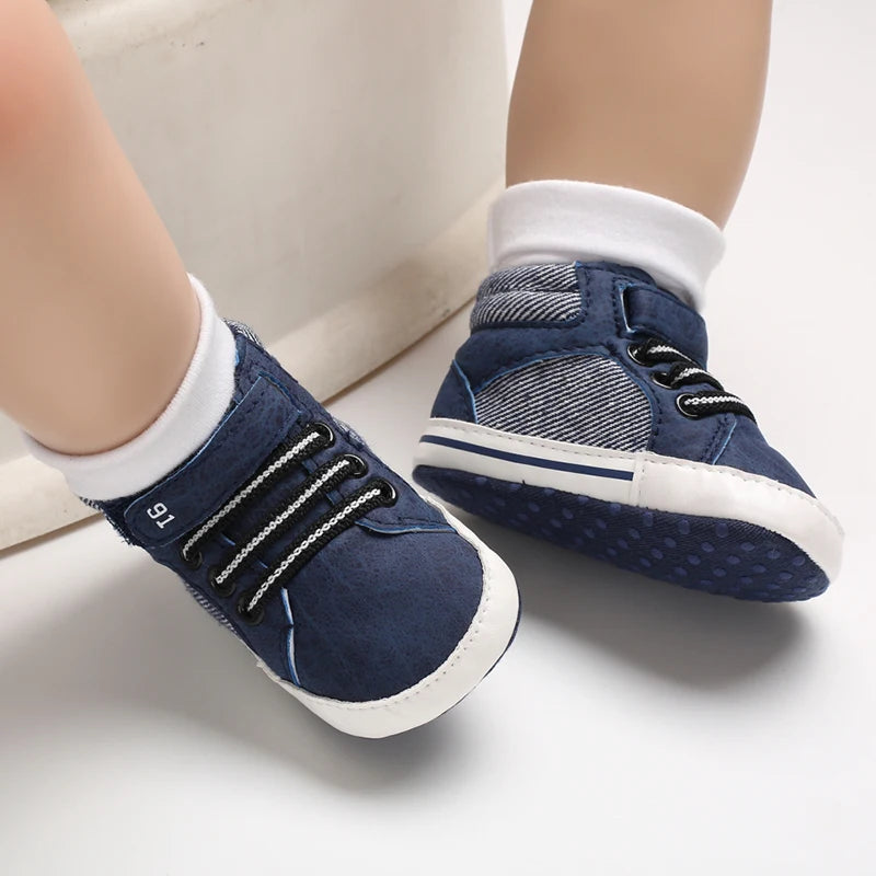 Newborn Baby Shoes Brown Themed Multicolor Boys and Girls Shoes Casual Sneakers Soft Sole Non-Slip Toddler Shoes First Walkers