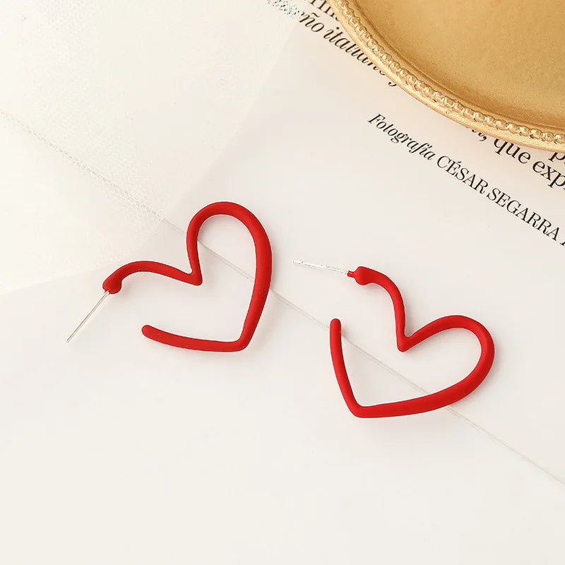 Daily Red Hearts Girls Doop Earrings Love Funny Bohemian Earrings 2022 Fashion New Women Accessories