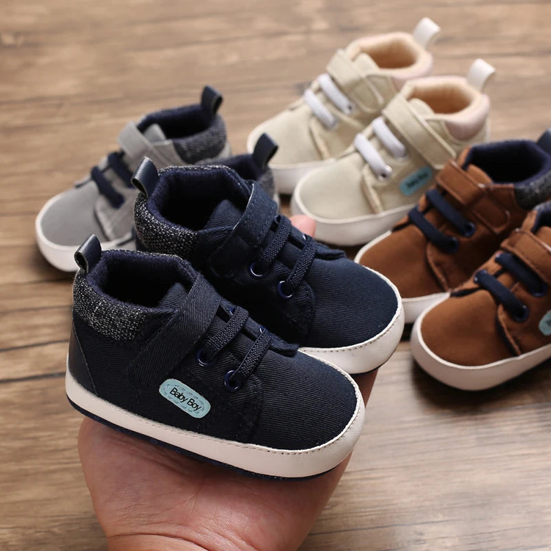 Newborn Baby Shoes Brown Themed Multicolor Boys and Girls Shoes Casual Sneakers Soft Sole Non-Slip Toddler Shoes First Walkers