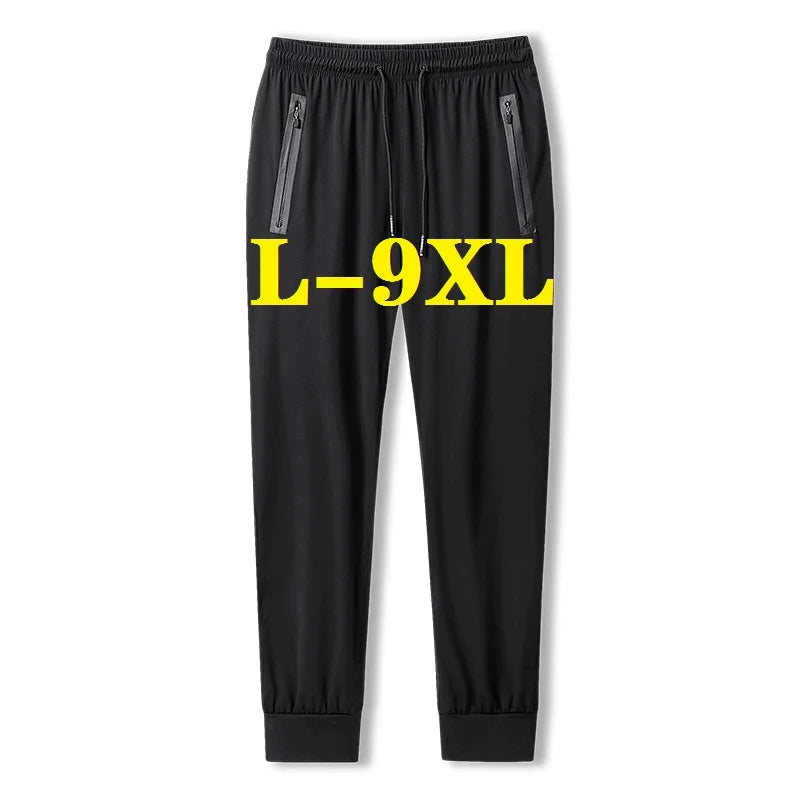 Men's pants Men Casual Pants Oversized Autumn Summer Breathable Sweatpants Elasticity Quick Drying Trousers largo Mens Clothing