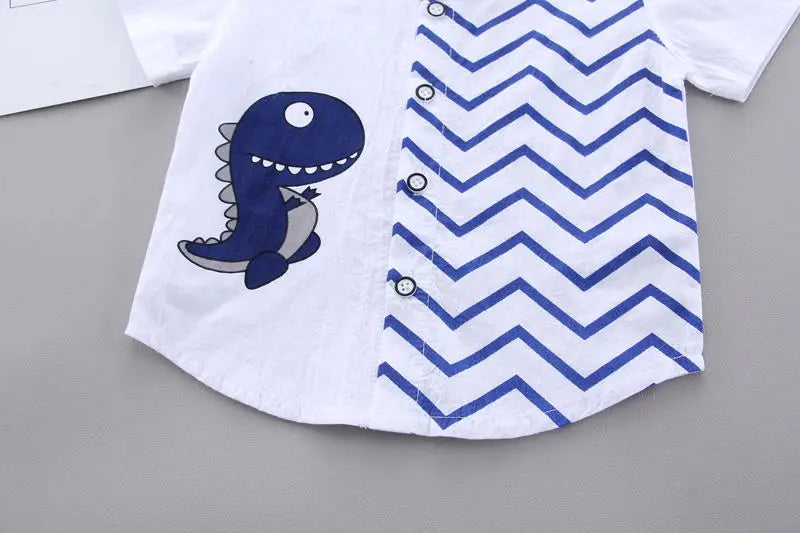 Summer Casual Newborn Baby Boy Toddler Clothes Set animal Dinosaur Shirt Tops short Pants 2Pcs/sets Cotton Kids Outfits Clothing