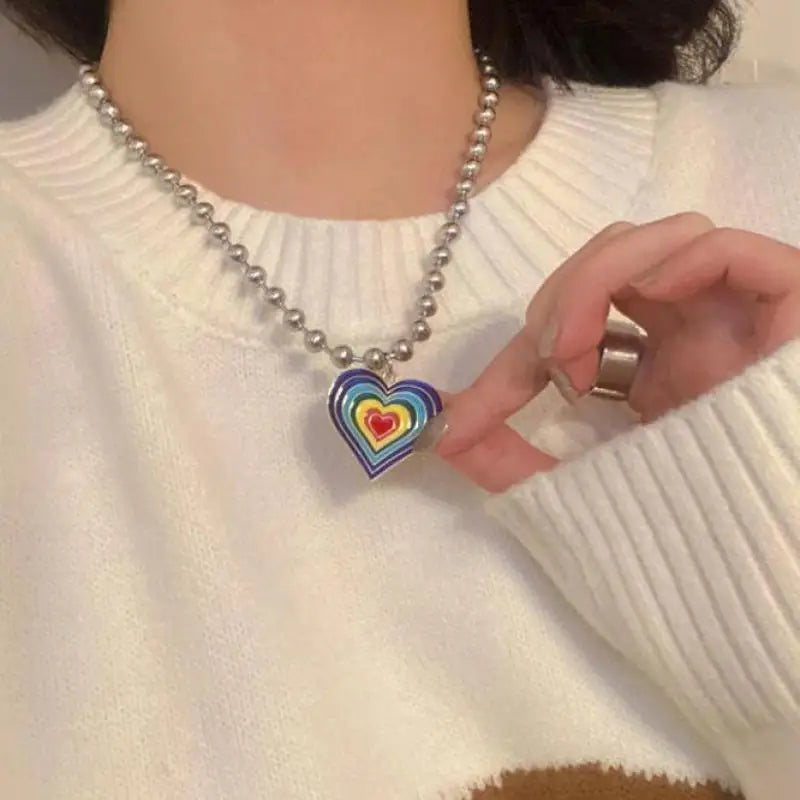 2019 Female New Heart Star Necklace Meteorite Pendant Transparent Fishing Line Invisible Women Zircon Pendants Necklace Jewelry