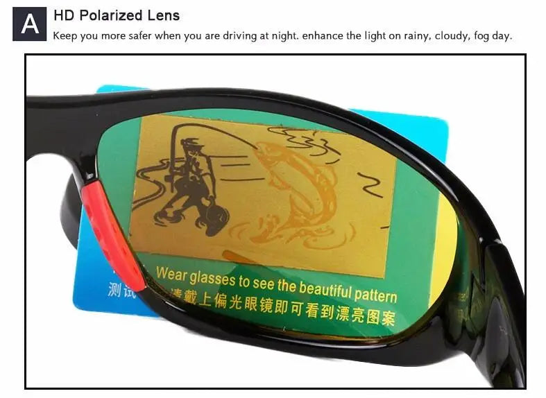 HOOLDW High Quality Yellow Lens Night Vision Glasses Men Polarized Sunglasses UV400 Driving Anti-glare Goggles Eyewear Oculos