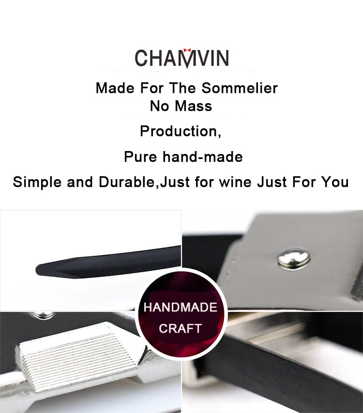 CHAMVIN  Wine Opener, Two-Prong Wine Bottle Opener for Damaged Cork Old Wine Corkscrew Remover Sommlier Kitchen Gadget Bar Tools