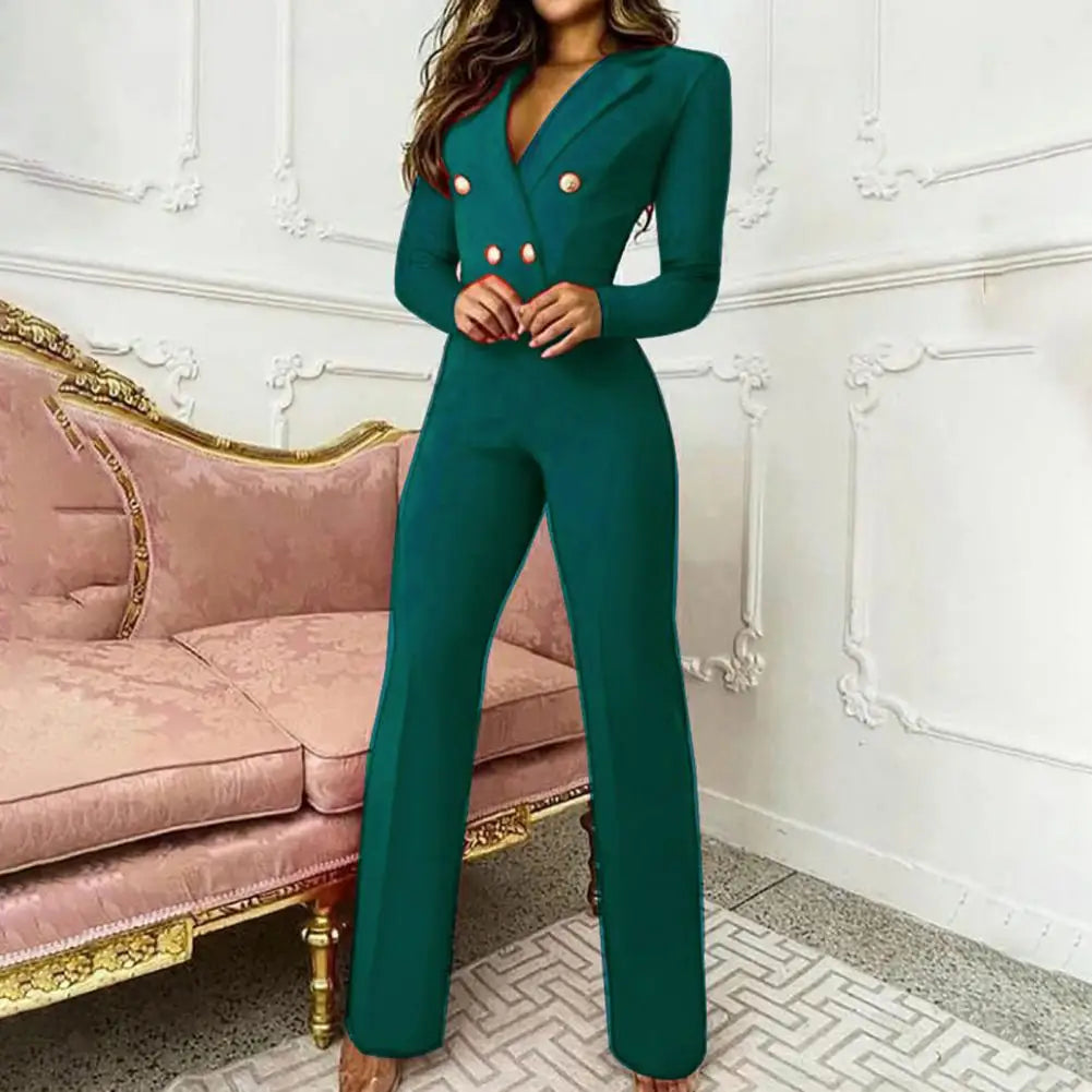 Autumn Jumpsuit Women Overall Business Suit Office Jumpsuit Office Romper Women Bodysuit combinaison femme комбинезон женский