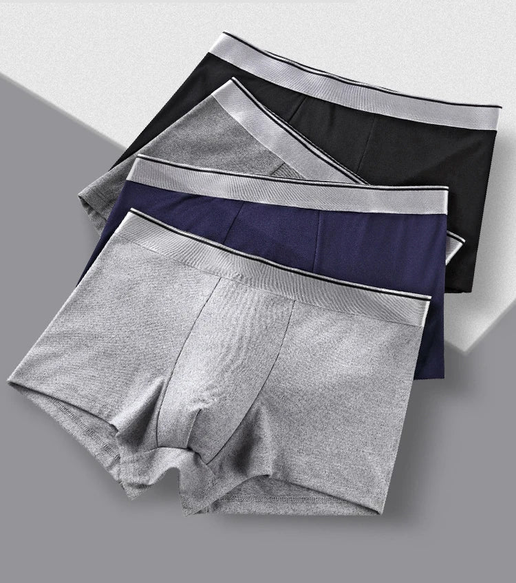 Boxer Male Panties Men's Underwear Boxers Breathable Sexy Man Boxer Solid Underpants Comfortable Plus Size BoxerShorts Lot L-5XL