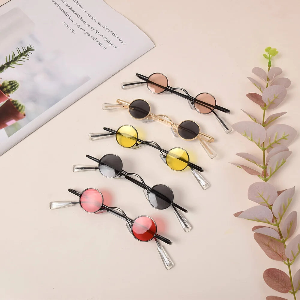 Retro Mini Sunglasses Round Men Metal Frame Gold Black Red Small Round Framed Sun glasses eye care Accessories