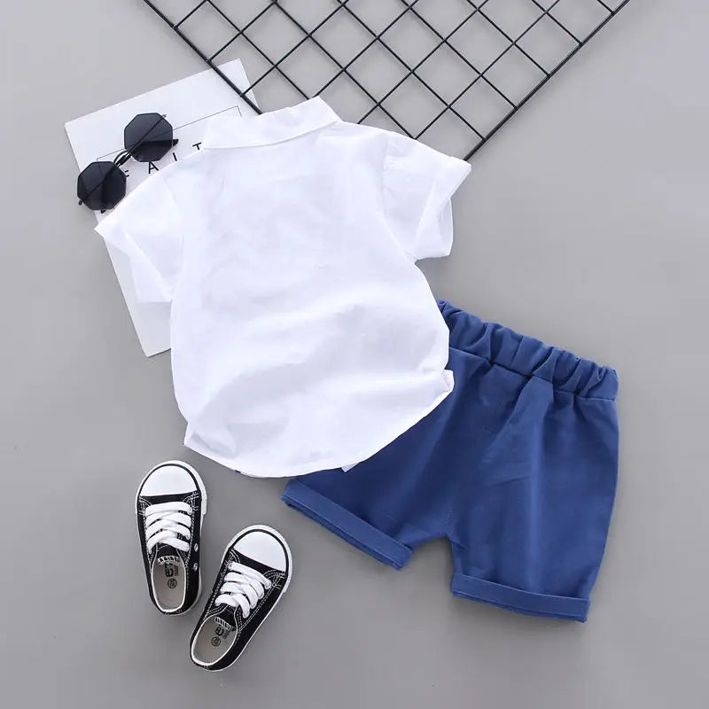 Summer Casual Newborn Baby Boy Toddler Clothes Set animal Dinosaur Shirt Tops short Pants 2Pcs/sets Cotton Kids Outfits Clothing