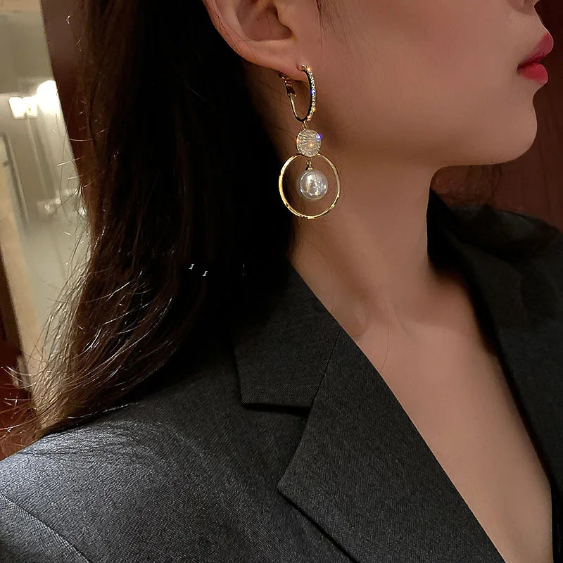 Women's Earrings Unusual Golden Drop Earrings for Women Geometric Metal Twisted Vintage Earrings 2021 Trendy Fashion Jewelry