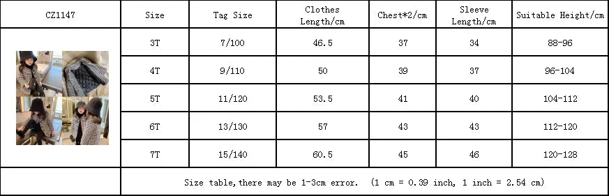 New Autumn And Winter Children'S Clothing Korean Lapel Fashion Overcoat Kids Jackets New Style Baby Girls Mid-Length Warm Coats