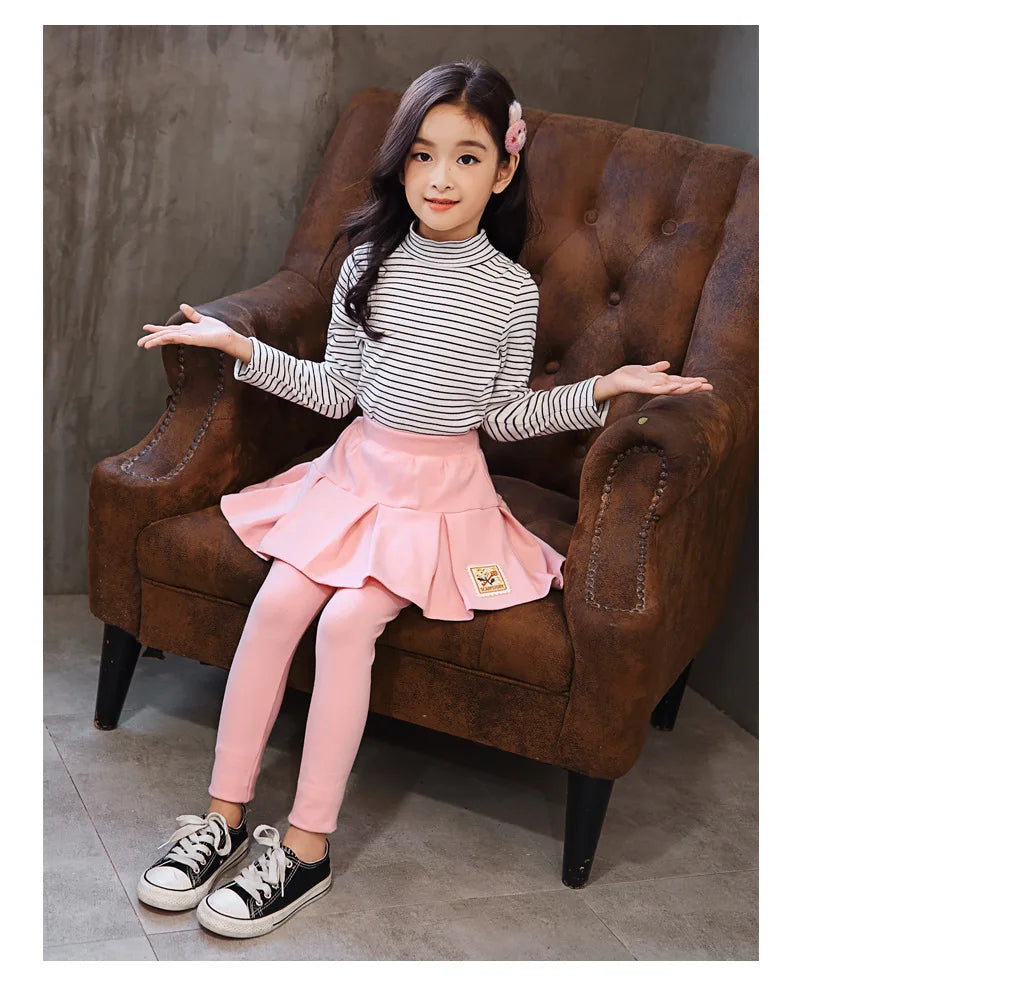 New Spring Autumn Girls Skirts Pants For Kids 4-14 Year Princess Leggings Kids Dance Pants Cake Skirt Trousers