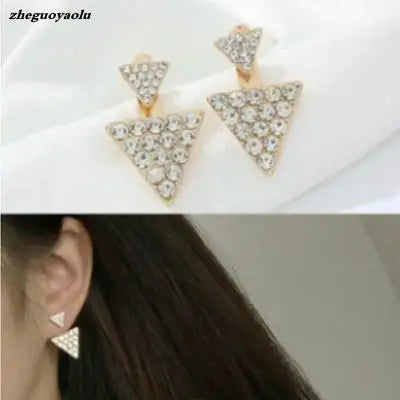 Palace Retro Luxulite Full Drilling Water Drop Rhinestones Female  Earrings Sweet Earrings Long Earrings Crystal Earrings