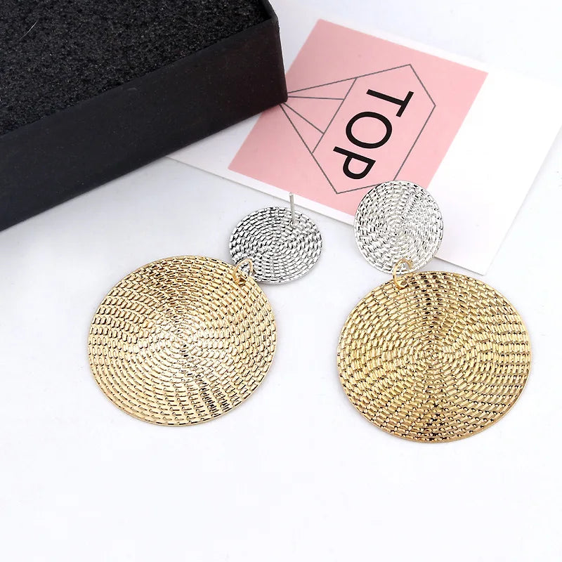 Fashion Pendant Size Round Circle Earrings Female Temperament Personality Color Matching Bump Earrings For Women Jewelry Brincos