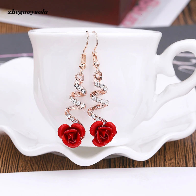 Europe And America Scrub Drop Earrings Geometric Fashion Circle Long Earrings Women's Jewelry Wholesale And Retail Brincos