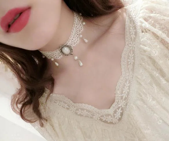 collares mujer cortos white Velvet Choker Necklace for Women Statement Necklaces & Pendants Bijoux Femme Collier Jewelry