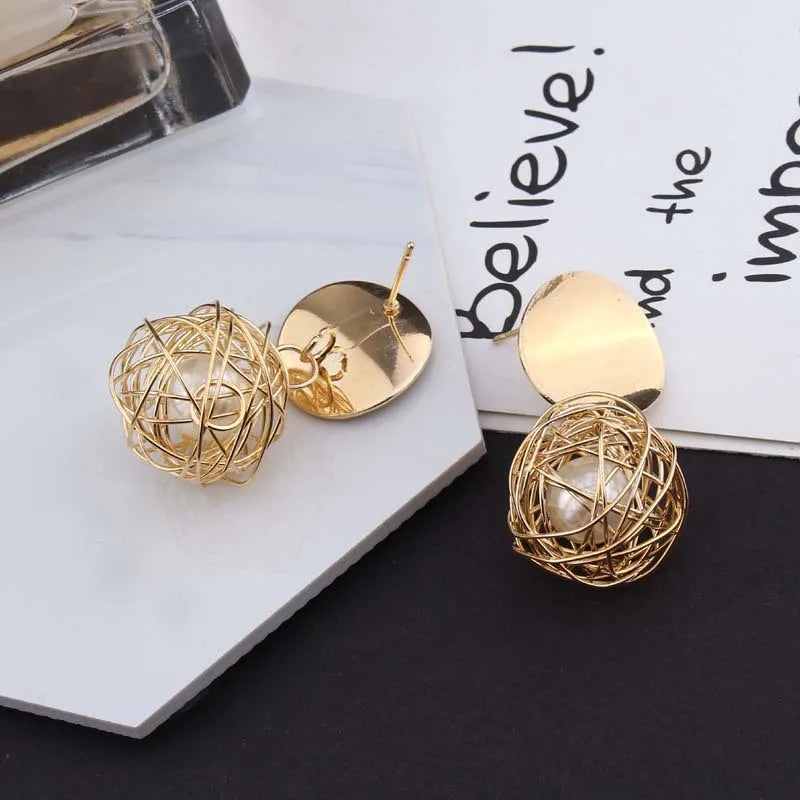 2019 Fashion Statement Earrings 2018 Ball Geometric Earrings For Women Hanging Dangle Earrings Drop Earring Modern Jewelry