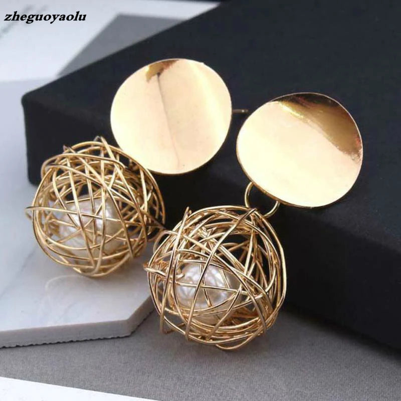 Fashion Pendant Size Round Circle Earrings Female Temperament Personality Color Matching Bump Earrings For Women Jewelry Brincos