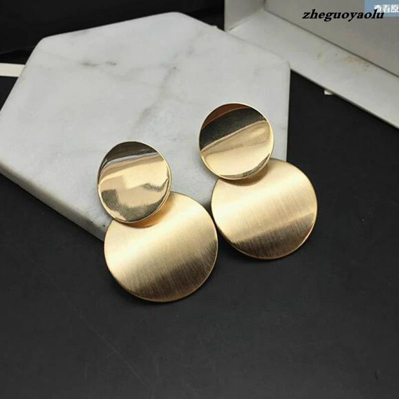 Fashion Pendant Size Round Circle Earrings Female Temperament Personality Color Matching Bump Earrings For Women Jewelry Brincos