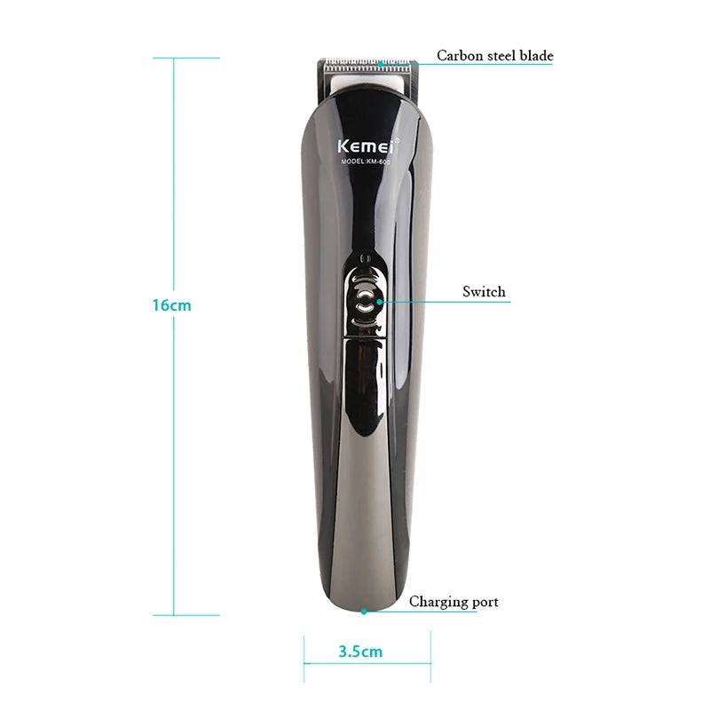 kemei 600 6 in 1 Electric Hair Beard Trimmer Rechargeable Hair Clippers Shaving Machine Men Styling Tools Shaver Razor KM-600