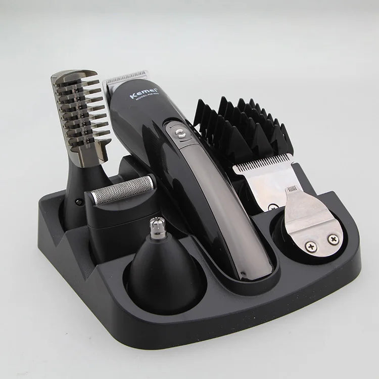 kemei 600 6 in 1 Electric Hair Beard Trimmer Rechargeable Hair Clippers Shaving Machine Men Styling Tools Shaver Razor KM-600