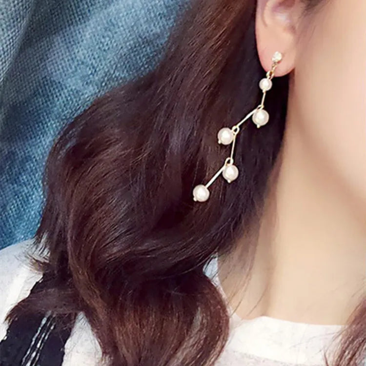 Europe And America Scrub Drop Earrings Geometric Fashion Circle Long Earrings Women's Jewelry Wholesale And Retail Brincos