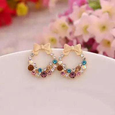 Jewelry New Brand Design Gold  Rose Pearl Stud Earrings For Women 2017 New Accessories Wholesale Orecchini Perlas Earing