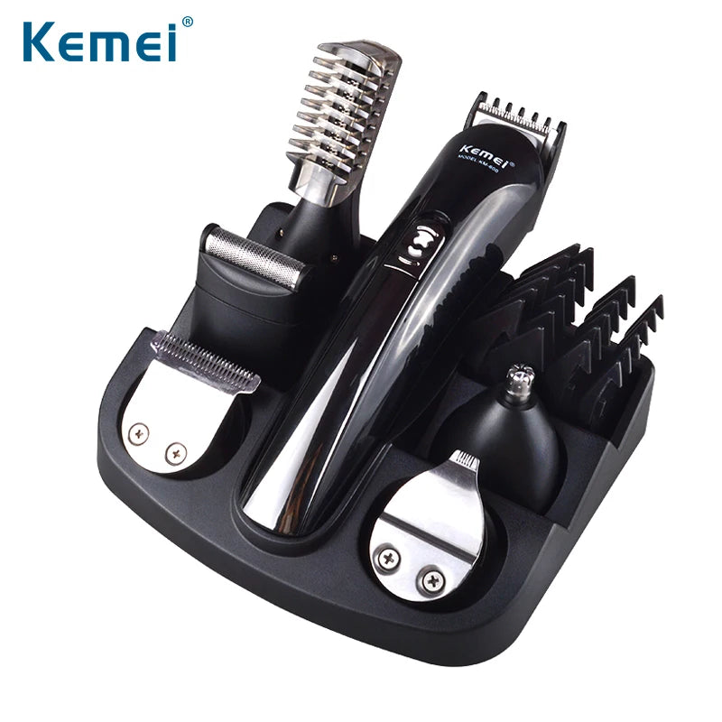 kemei 600 6 in 1 Electric Hair Beard Trimmer Rechargeable Hair Clippers Shaving Machine Men Styling Tools Shaver Razor KM-600