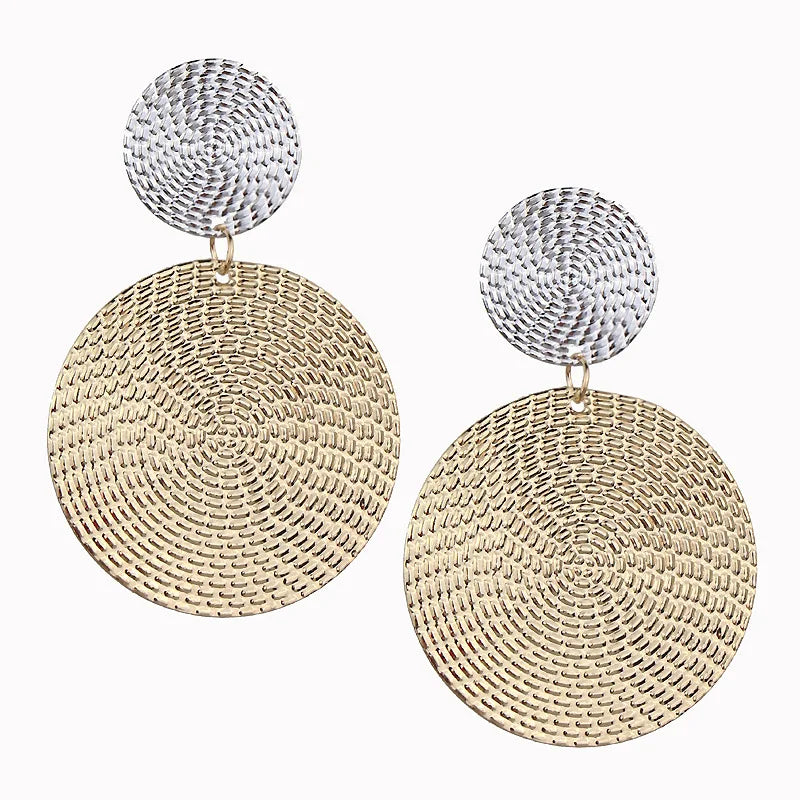 Fashion Pendant Size Round Circle Earrings Female Temperament Personality Color Matching Bump Earrings For Women Jewelry Brincos